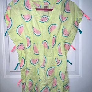 Cat & Jack Kids Watermelon Swim Coverup - Green and Pink